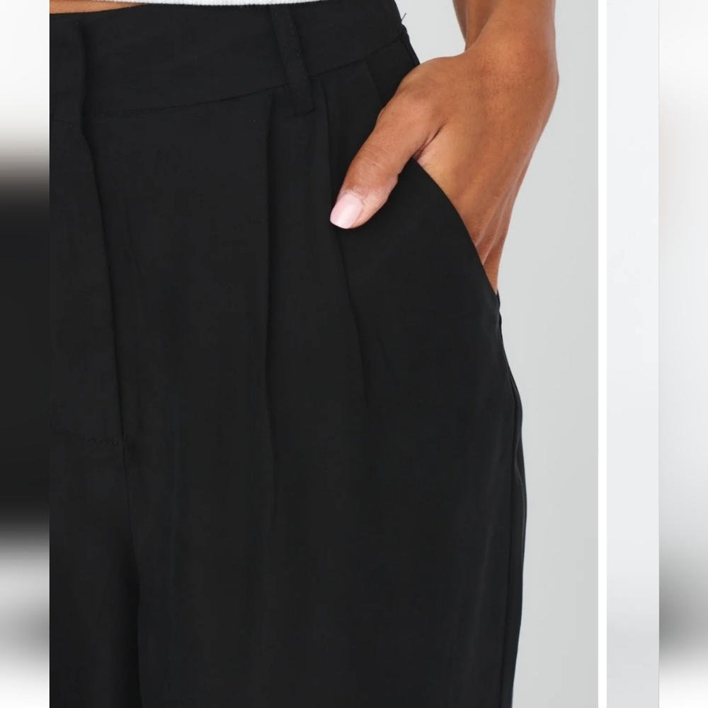 SELFIE LESLIE WIDE LEG PANTS SIDE POCKETS, FRONT ZIP NWT SZ XS - Picture 3 of 14